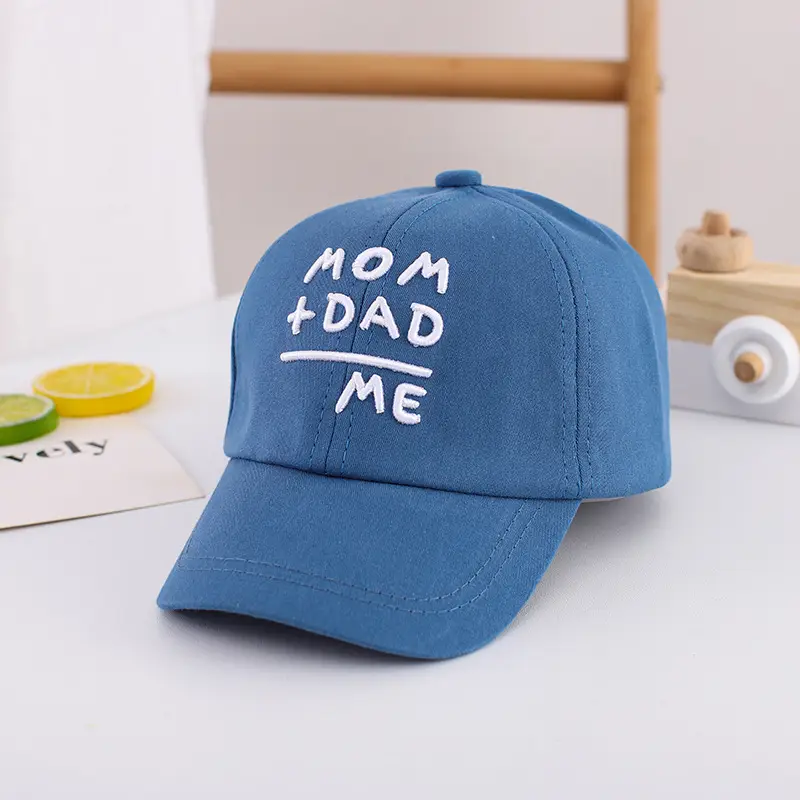 Yellow Mom Dad Me Peaked Cap for Boys Girls - Image 4
