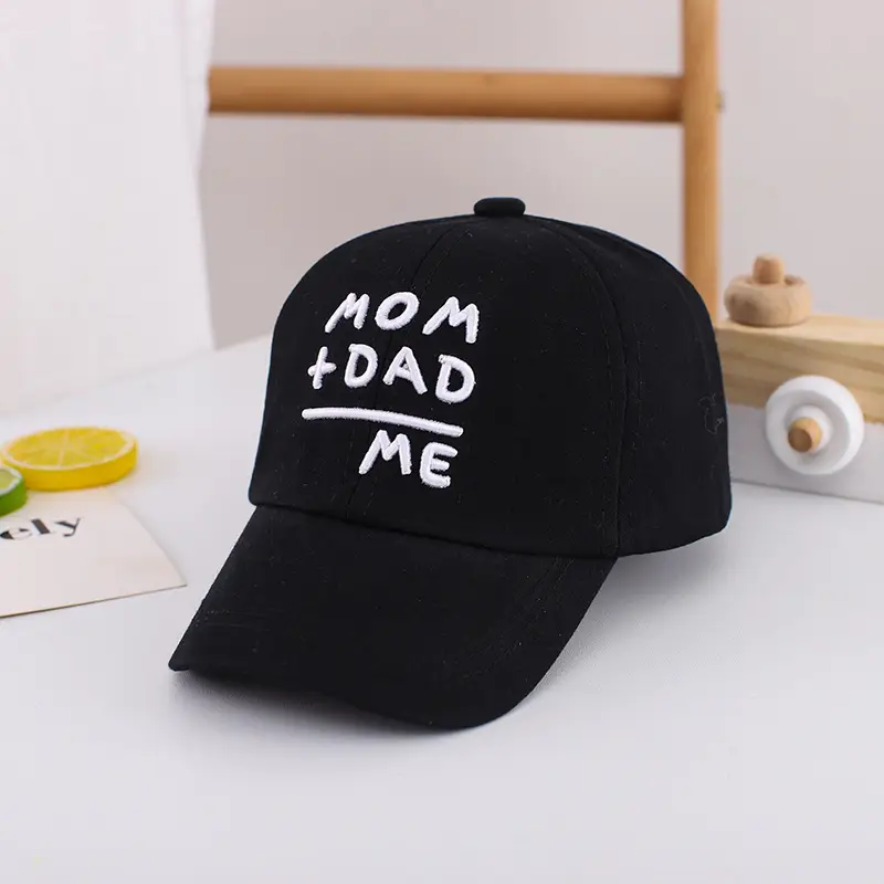 Yellow Mom Dad Me Peaked Cap for Boys Girls - Image 8