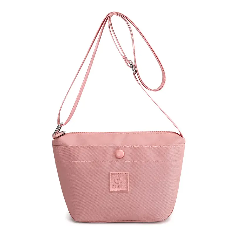 Green Nylon Women's Shoulder Bag with Zipper Compartment - Image 13