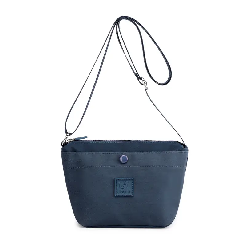 Green Nylon Women's Shoulder Bag with Zipper Compartment - Image 2