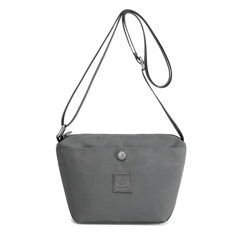 Green Nylon Women's Shoulder Bag with Zipper Compartment - Image 3