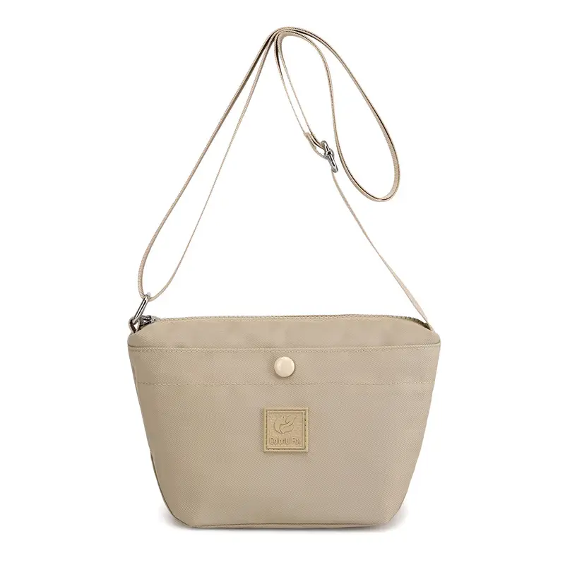 Green Nylon Women's Shoulder Bag with Zipper Compartment - Image 4