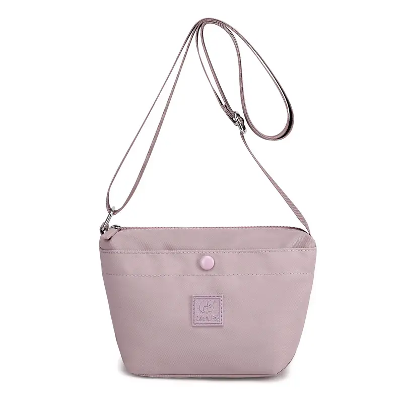 Green Nylon Women's Shoulder Bag with Zipper Compartment - Image 5