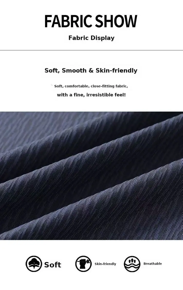 Men's Blue Cotton Polo Shirt Summer Casual Work Style — feature 7