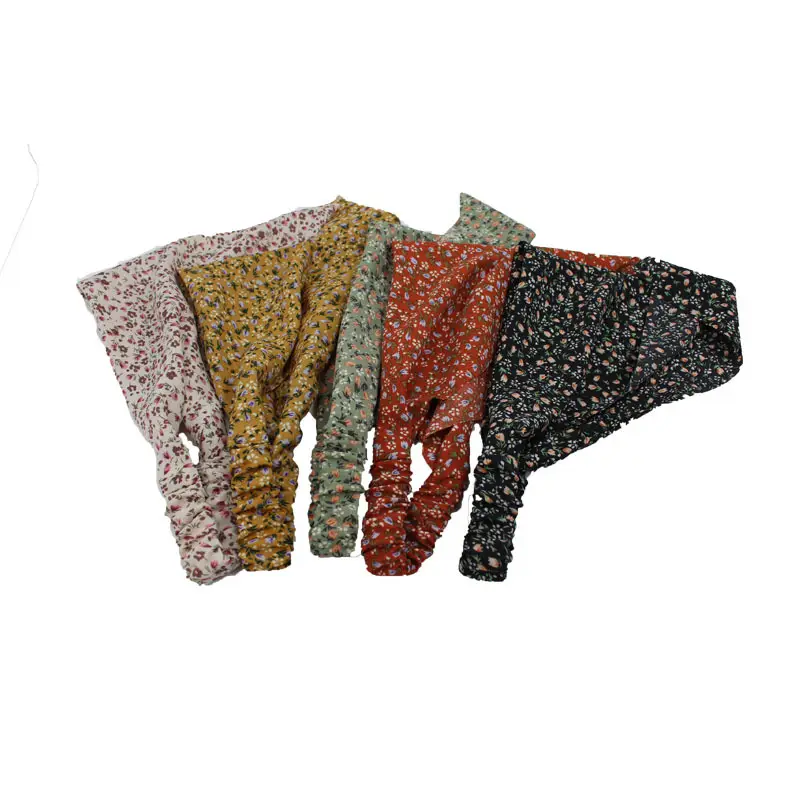 Women Printed Triangle Scarf Headband Elastic Dustproof - Image 7
