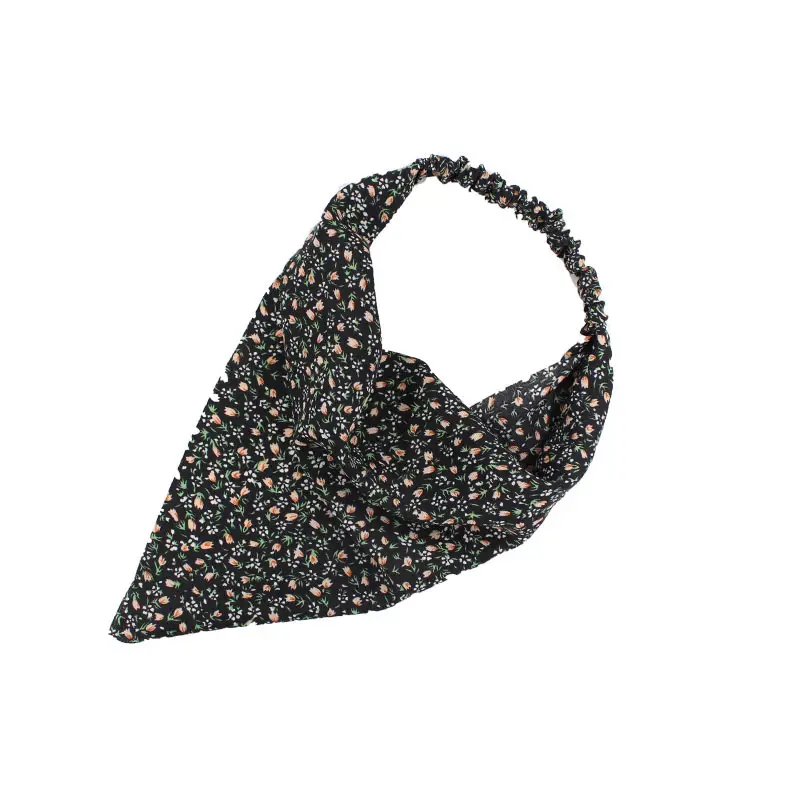 Women Printed Triangle Scarf Headband Elastic Dustproof - Image 4