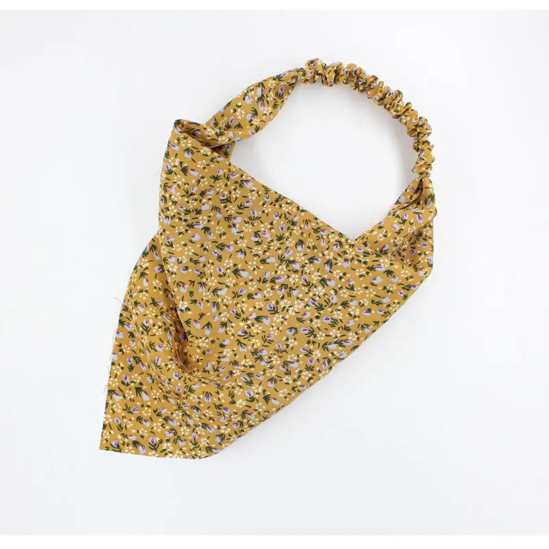 Women Printed Triangle Scarf Headband Elastic Dustproof - Image 2