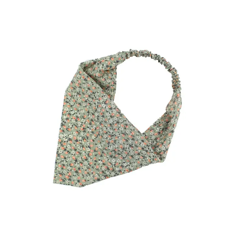 Women Printed Triangle Scarf Headband Elastic Dustproof - Image 3