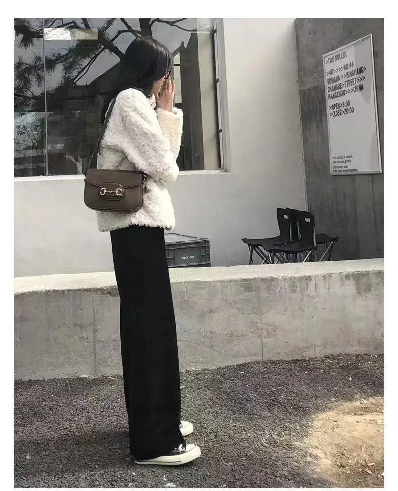 Women's Wide Leg Pants Thin Draping High Waist Casual Set — feature 17