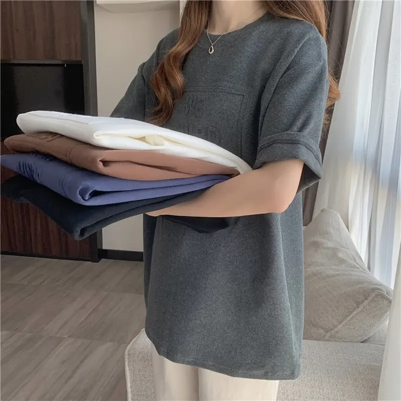 2024 Summer Plus Size Loose Letter Print T-Shirt — feature 10