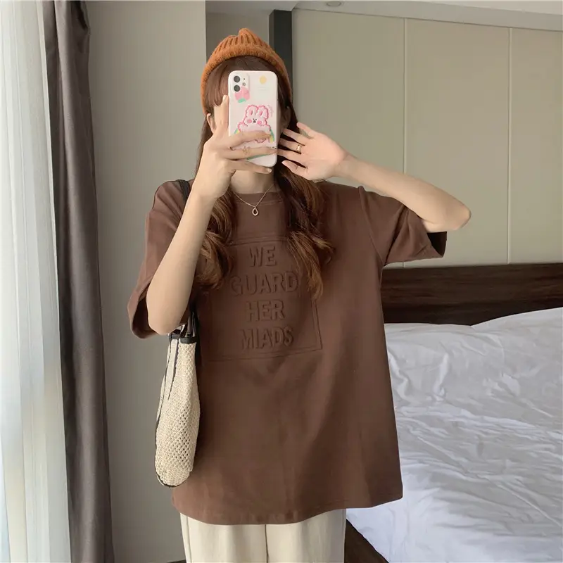 2024 Summer Plus Size Loose Letter Print T-Shirt — feature 43