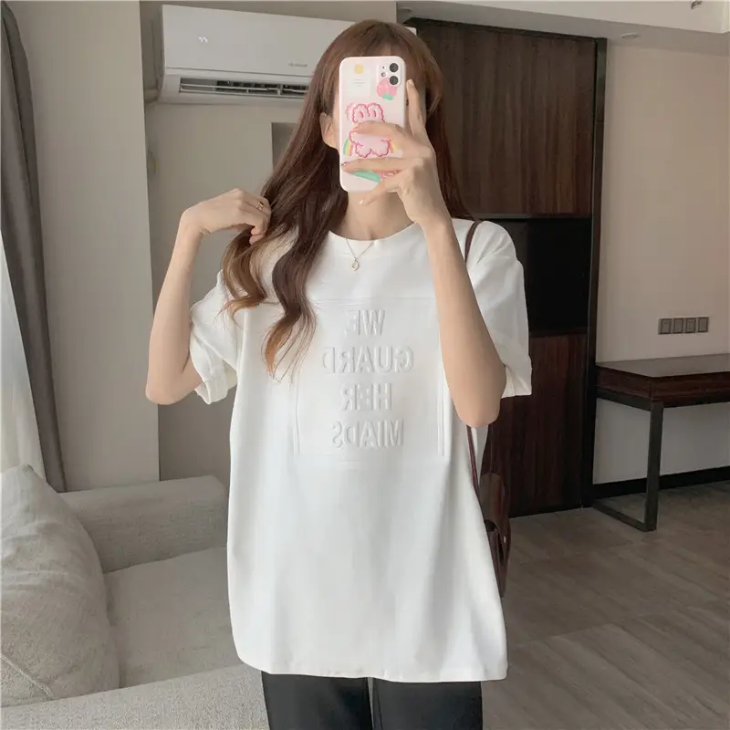 2024 Summer Plus Size Loose Letter Print T-Shirt — feature 50