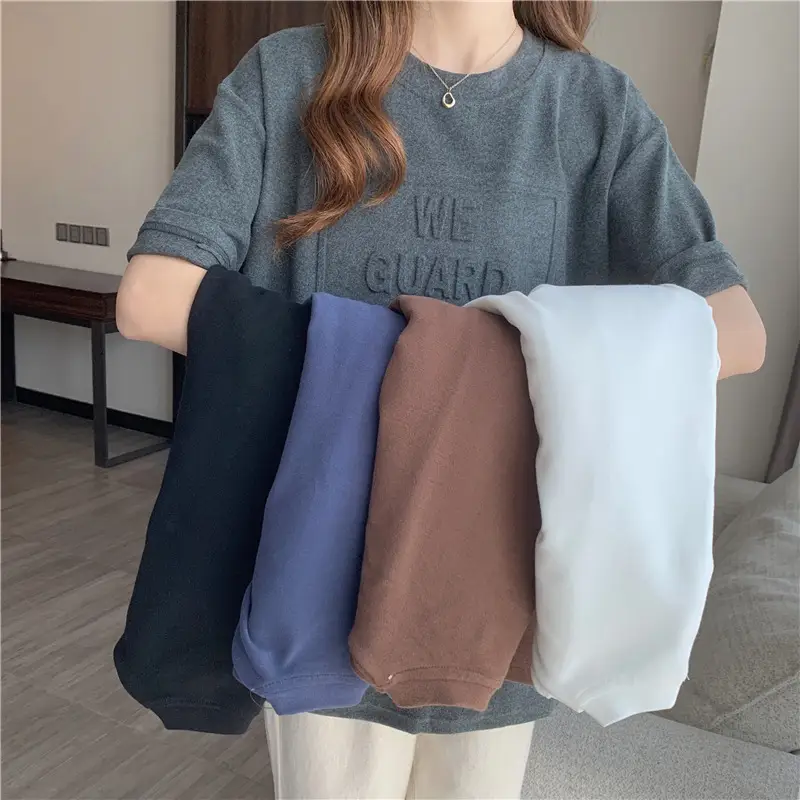 2024 Summer Plus Size Loose Letter Print T-Shirt — feature 9