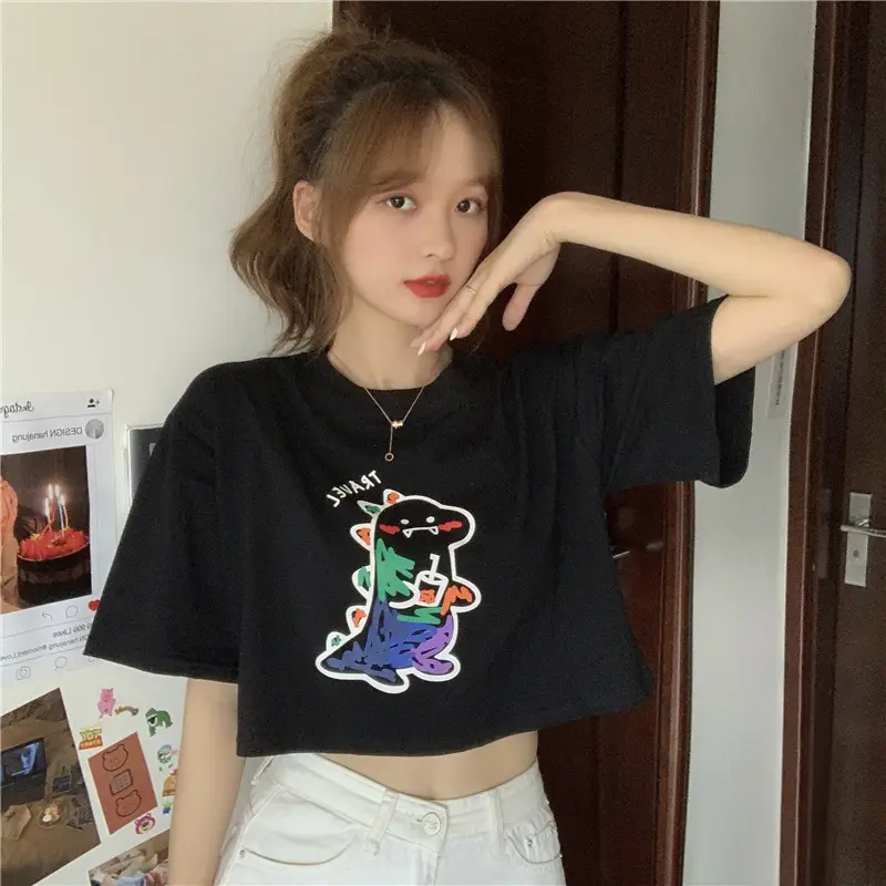 Women Loose Short Sleeve Cartoon Print T-Shirt 2025 β feature 3