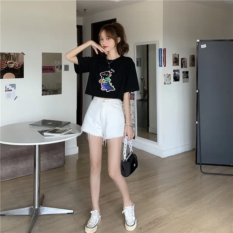 Women Loose Short Sleeve Cartoon Print T-Shirt 2025 β feature 9