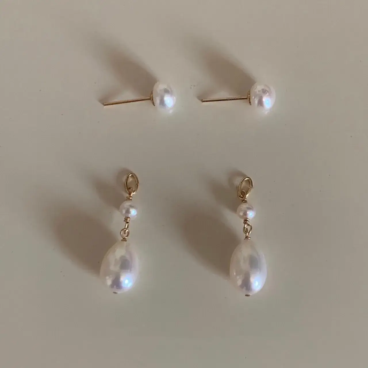 Vintage Pearl Earrings for Women Detachable Two French Design - Image 3