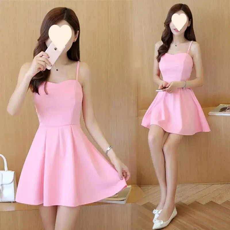 Black Slimming Inner Strap Dress for Women - Image 14