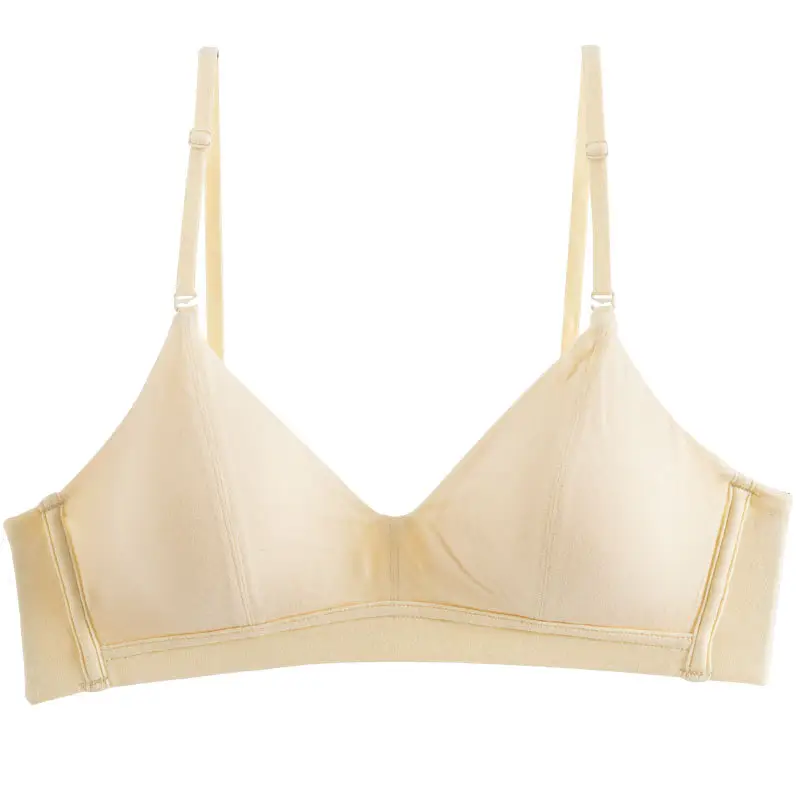 Anfeiya girl underwear junior high school student Lanjing modal small chest push up bra French thin cup back buckle bra