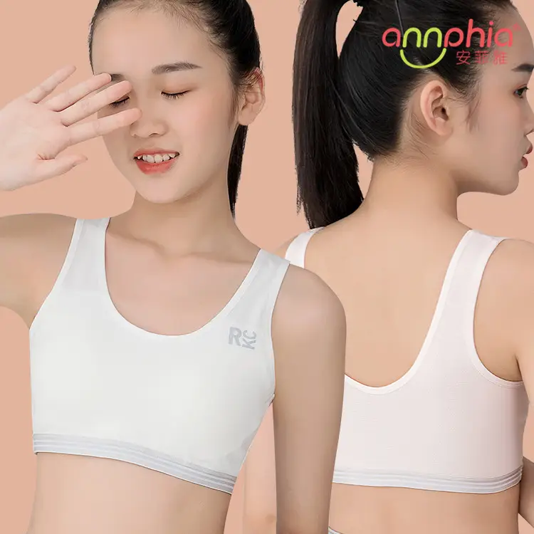 Anfeiya girl underwear junior high school student Lanjing modal small chest push up bra French thin cup back buckle bra — feature 1