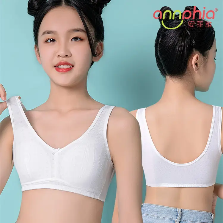 Anfeiya girl underwear junior high school student Lanjing modal small chest push up bra French thin cup back buckle bra — feature 11