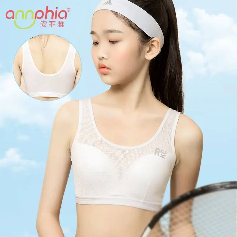 Anfeiya girl underwear junior high school student Lanjing modal small chest push up bra French thin cup back buckle bra — feature 13