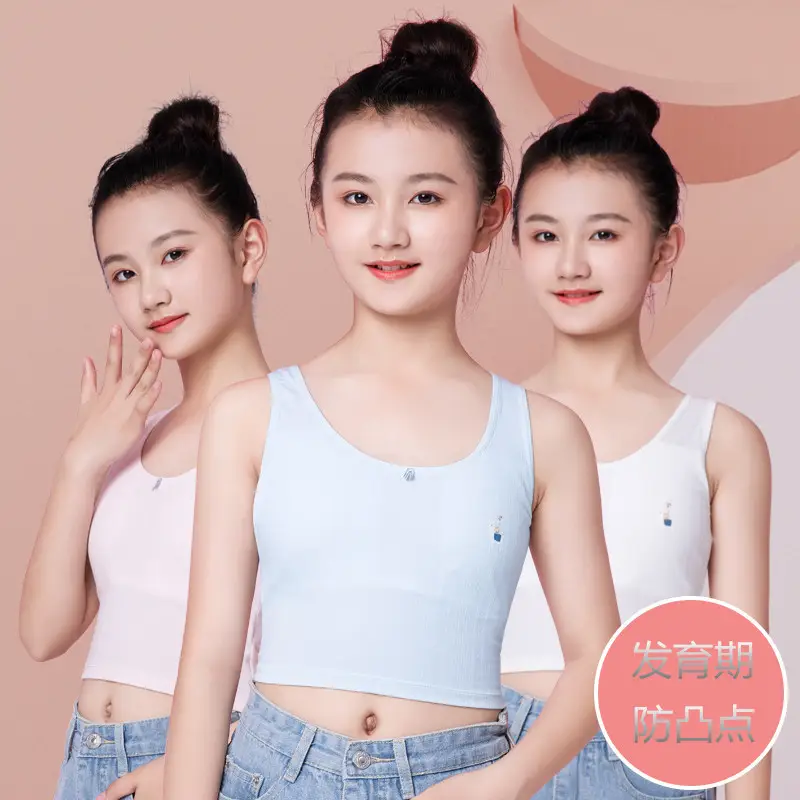 Anfeiya girl underwear junior high school student Lanjing modal small chest push up bra French thin cup back buckle bra — feature 21