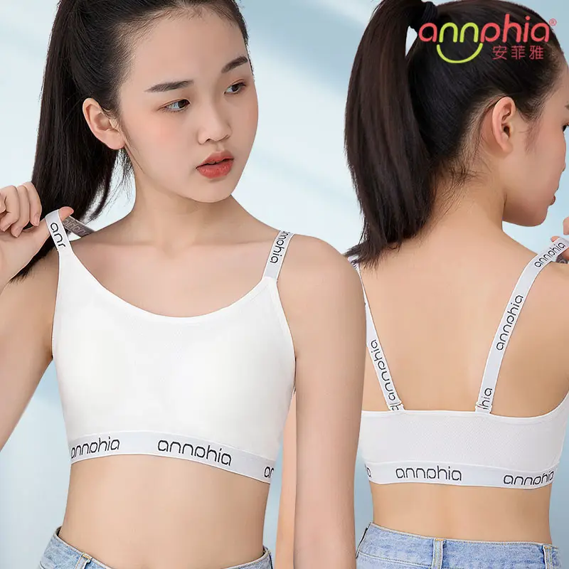 Anfeiya girl underwear junior high school student Lanjing modal small chest push up bra French thin cup back buckle bra — feature 3