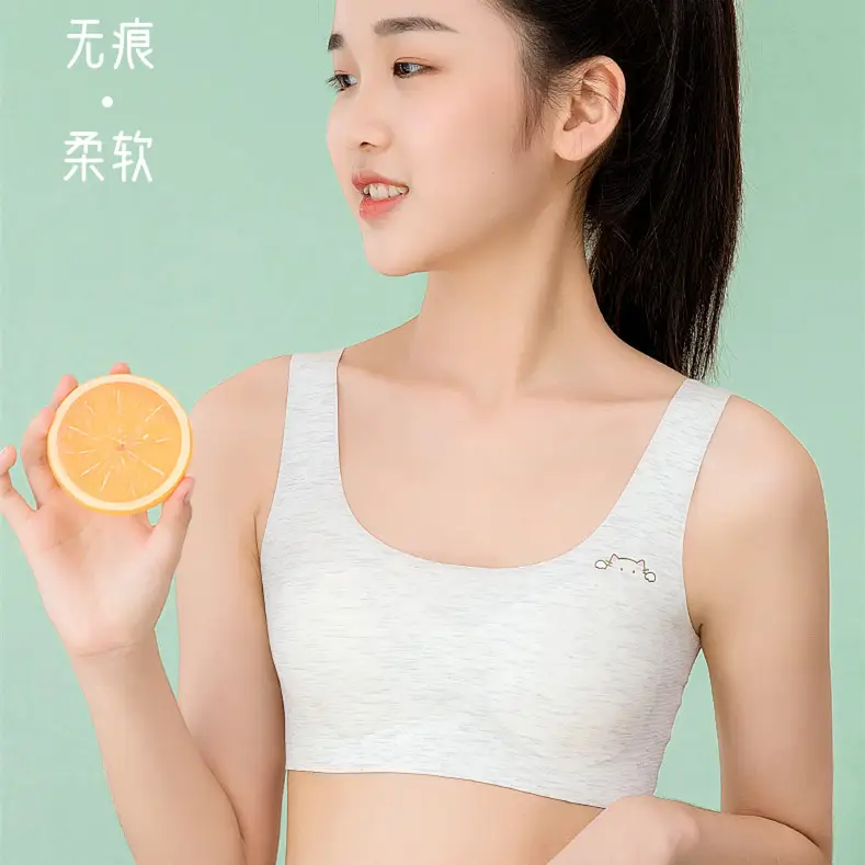 Anfeiya girl underwear junior high school student Lanjing modal small chest push up bra French thin cup back buckle bra — feature 5