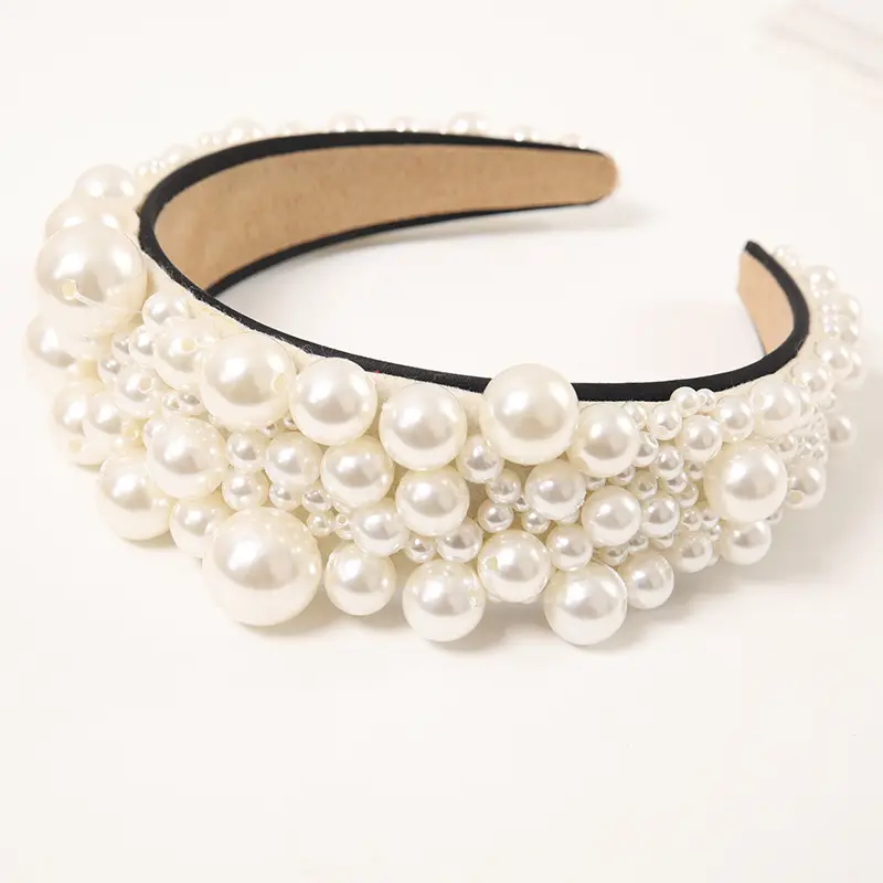 European American Large Pearl Headband for Women - Image 7