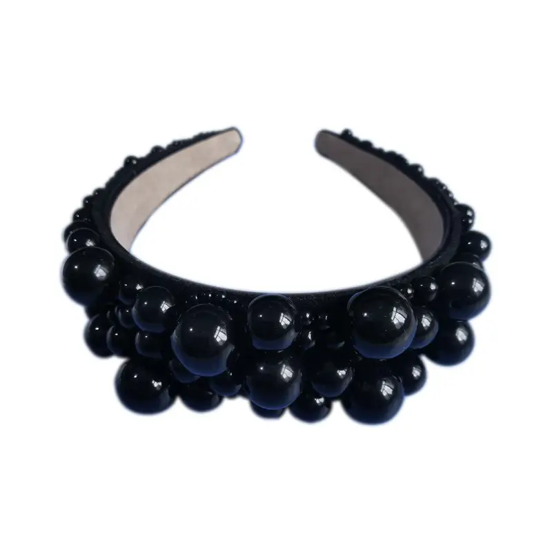 European American Large Pearl Headband for Women - Image 2