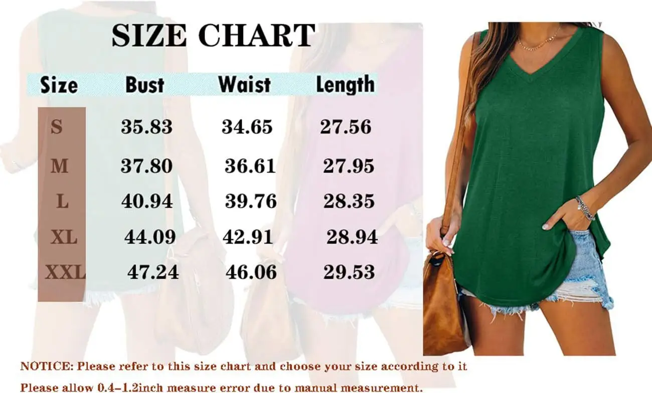 V-Neck Sleeveless Vest T-Shirt Mint Green Women — feature 1