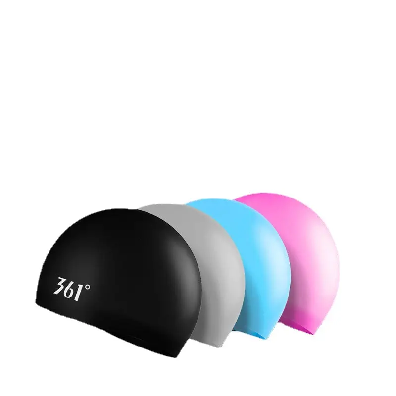 361 Swimming Cap Adult Unisex Professional Waterproof Comfortable Silicone Cap Fashion Large Size Training Swimming Cap