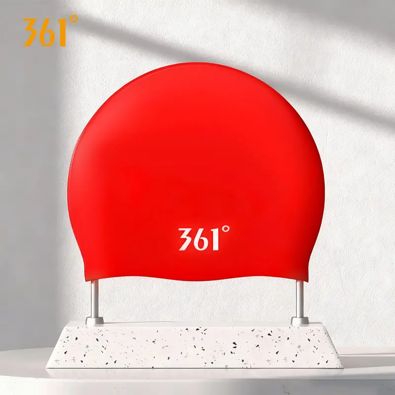 361 Swimming Cap Adult Unisex Professional Waterproof Comfortable Silicone Cap Fashion Large Size Training Swimming Cap