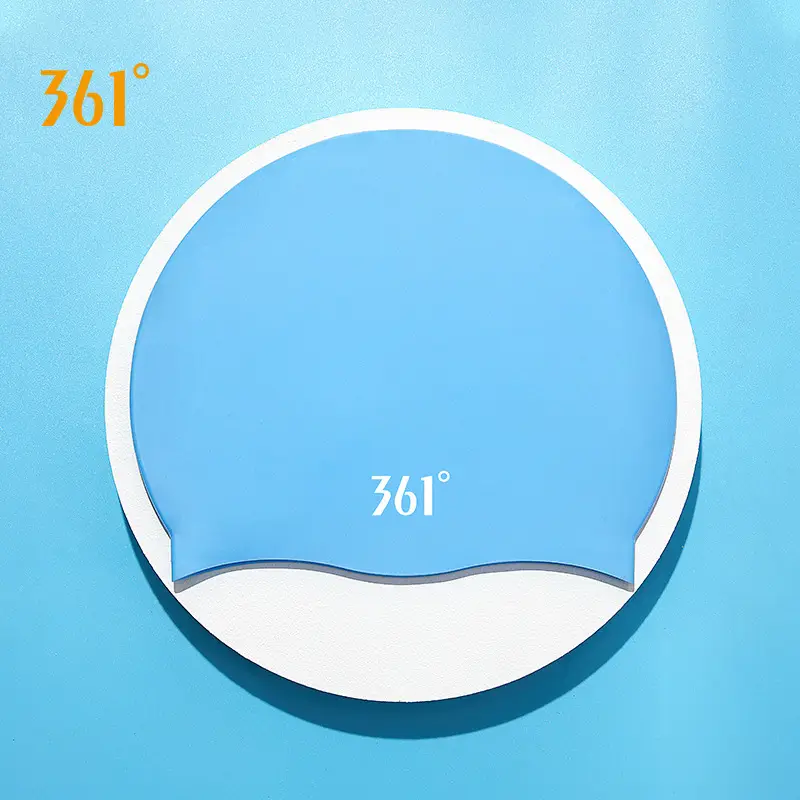361 Swimming Cap Adult Unisex Professional Waterproof Comfortable Silicone Cap Fashion Large Size Training Swimming Cap
