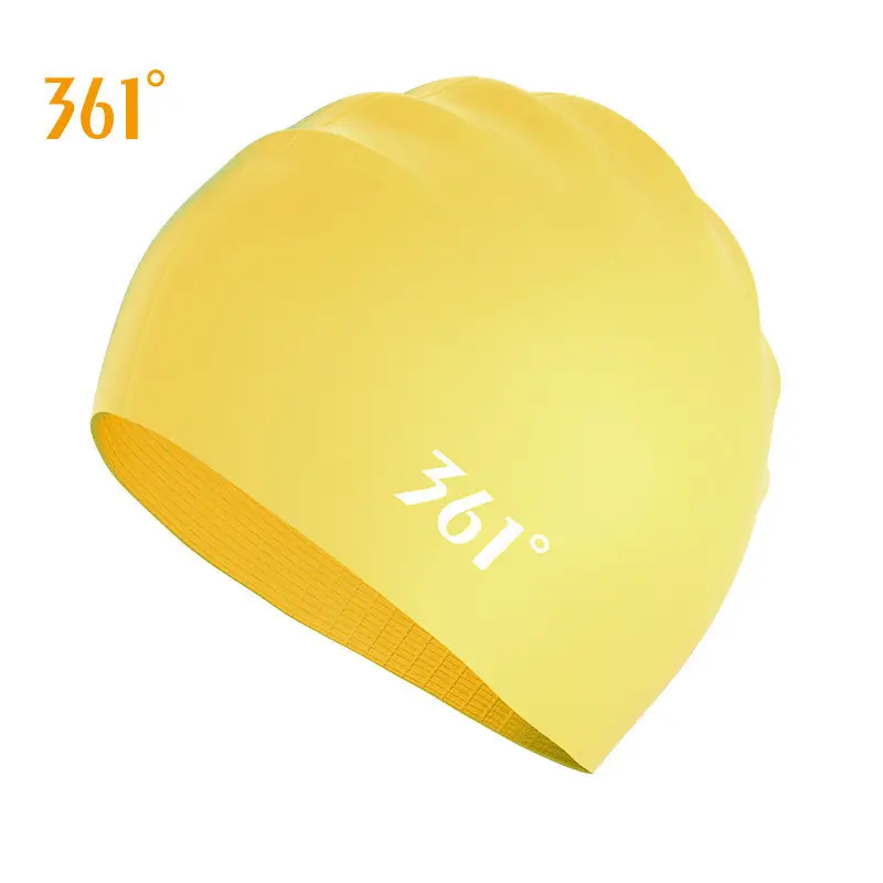 361 Swimming Cap Adult Unisex Professional Waterproof Comfortable Silicone Cap Fashion Large Size Training Swimming Cap