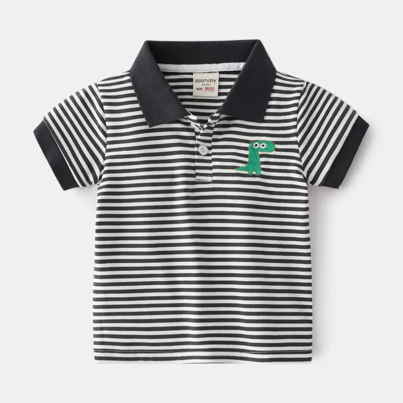 Boys Striped Polo T-Shirt 2024 Summer