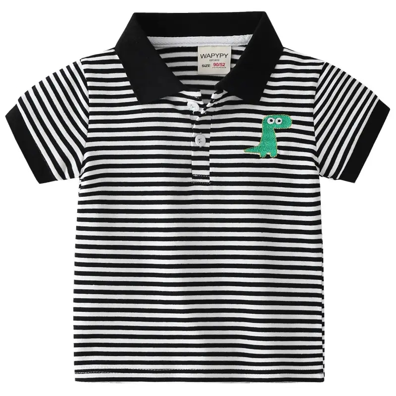 Boys Striped Polo T-Shirt 2024 Summer