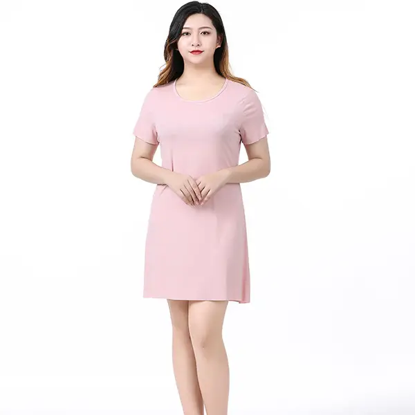 Women's Pink Plus Size A-Line Dress - Image 2
