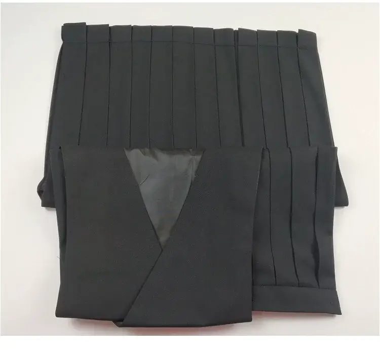 Black Pleated Vest Dress for Girls V-Neck — feature 9