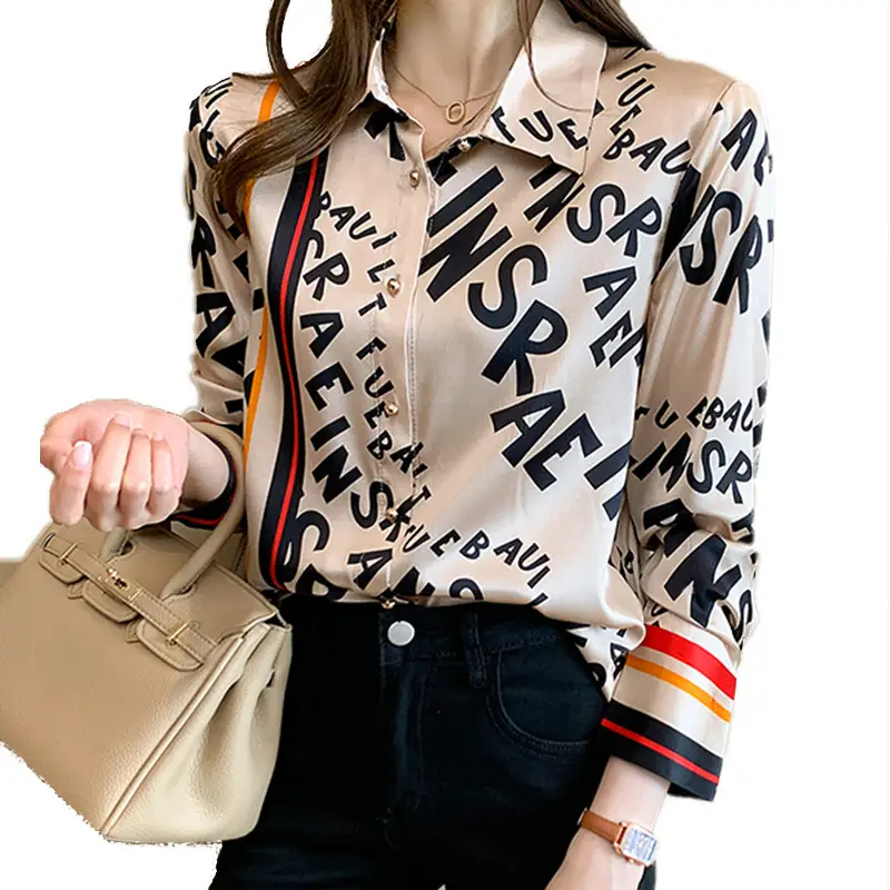 Fashion Letter Printed Long Sleeve Shirt 2022 Spring Summer - Image 6
