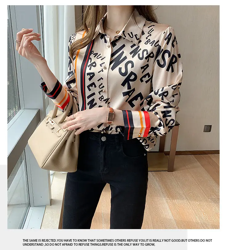 Fashion Letter Printed Long Sleeve Shirt 2022 Spring Summer — feature 11