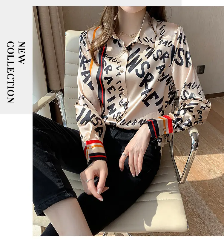 Fashion Letter Printed Long Sleeve Shirt 2022 Spring Summer — feature 12