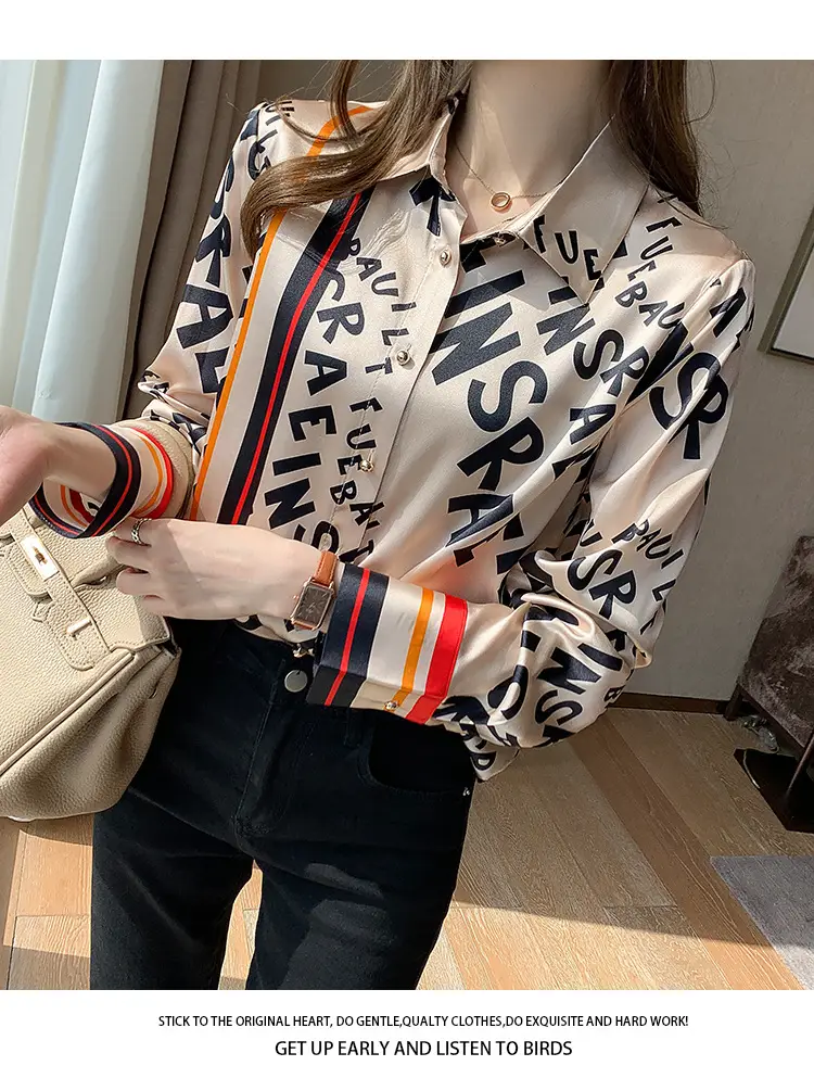 Fashion Letter Printed Long Sleeve Shirt 2022 Spring Summer — feature 13