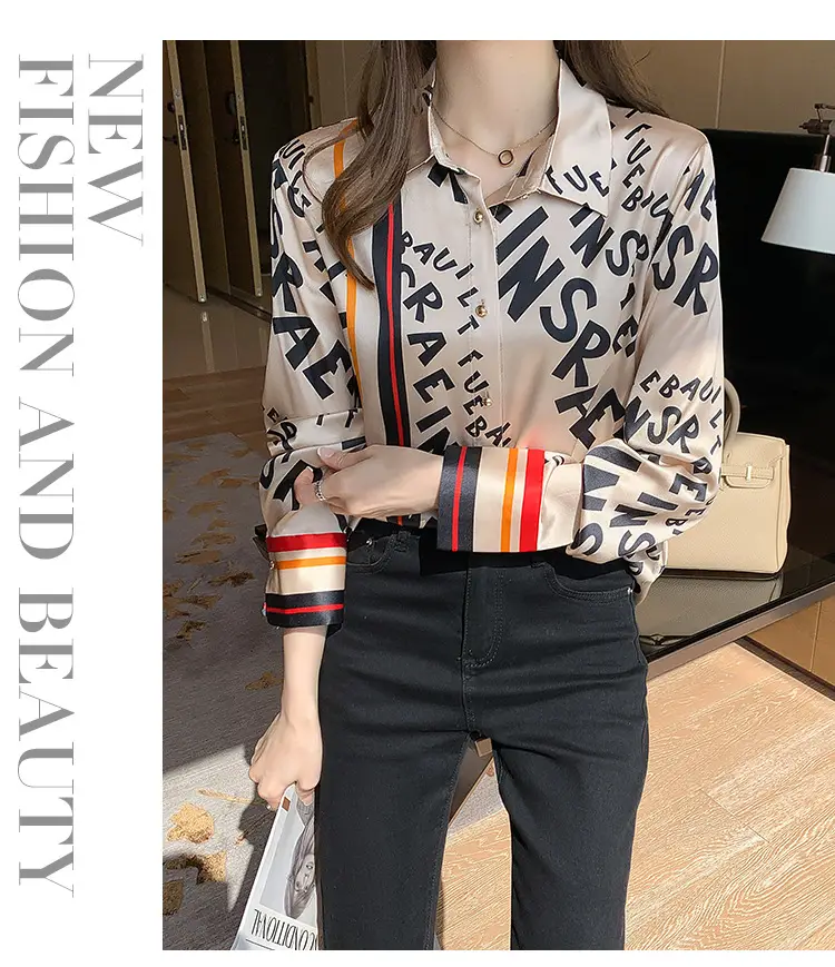 Fashion Letter Printed Long Sleeve Shirt 2022 Spring Summer — feature 14