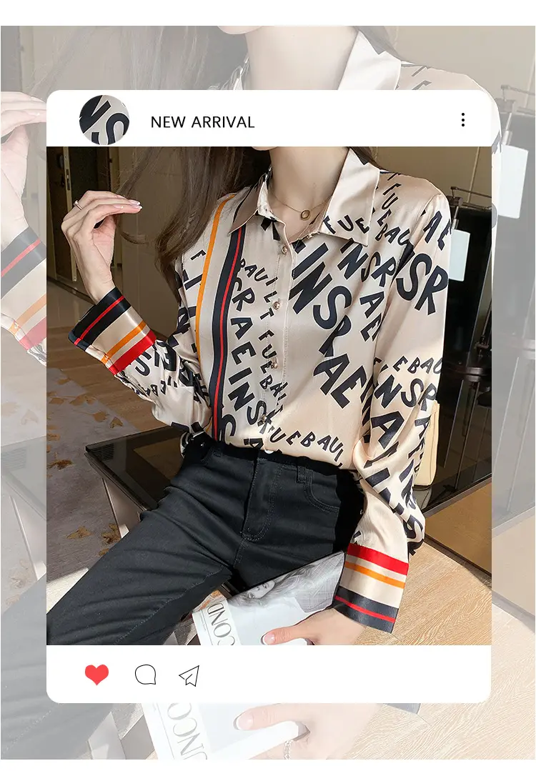 Fashion Letter Printed Long Sleeve Shirt 2022 Spring Summer — feature 2