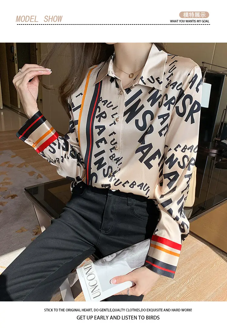 Fashion Letter Printed Long Sleeve Shirt 2022 Spring Summer — feature 5