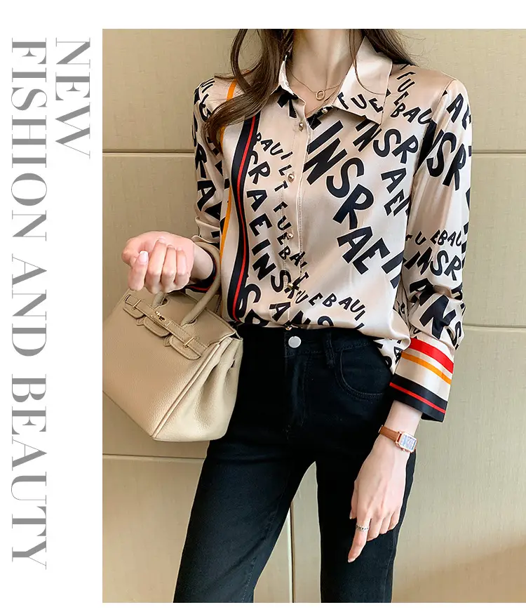 Fashion Letter Printed Long Sleeve Shirt 2022 Spring Summer — feature 6
