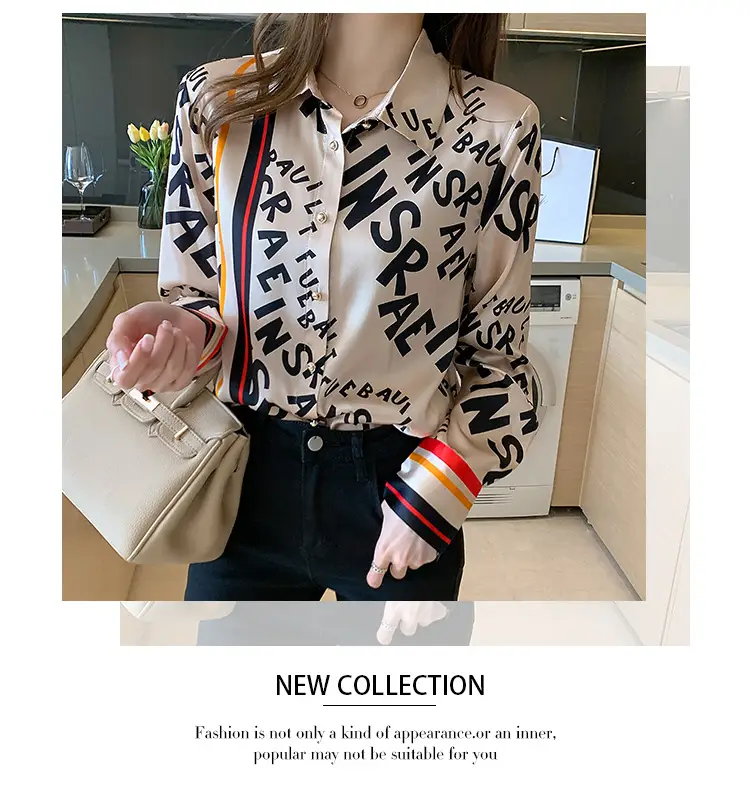 Fashion Letter Printed Long Sleeve Shirt 2022 Spring Summer — feature 7