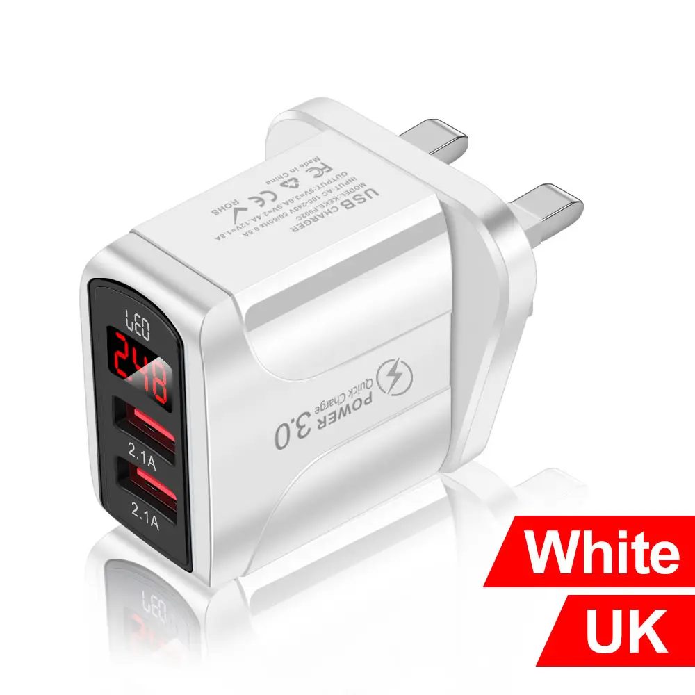 2.4A Dual USB Butterfly Charger with LED Display - Image 4