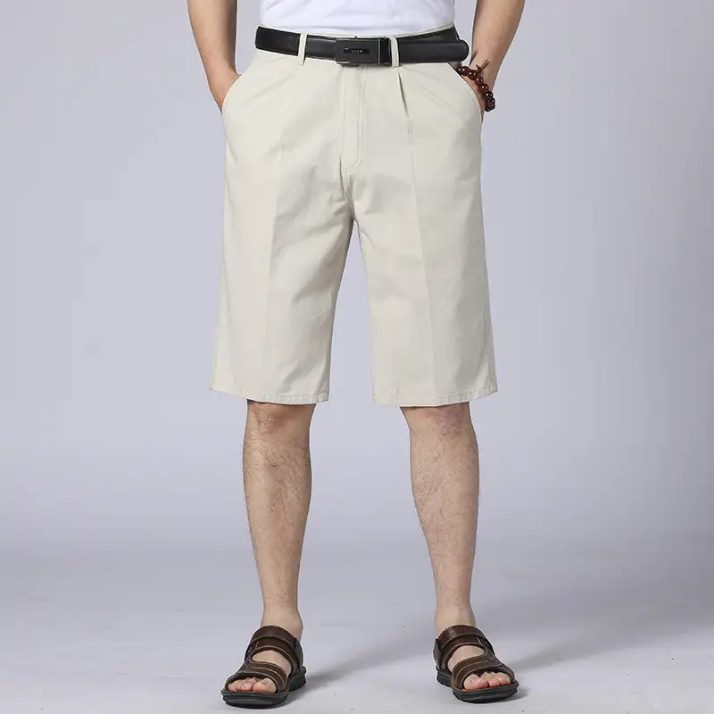 Men Cotton Cropped Shorts Grey High Waist - Image 5
